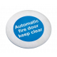 Modric 8447S 50mm 'Automatic Fire Door Keep Clear Disc' Sign, Satin Stainless Steel