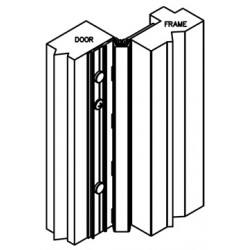 PBB CG34N Half Surface Narrow Frame 3/32" Inset Aluminium Hinge, Heavy Duty