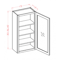 US Cabinet Depot W Glass Door Wall Cabinets, Capital Collection