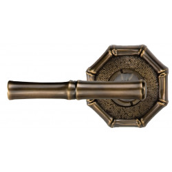 Von Morris 98830/55262 Bamboo Lever With Large Bamboo Rose, Entry Mortise