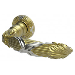 Von Morris 9822/52172 Small Ribbon & Reed Lever With Small Ribbon & Reed Rose, Entry Mortise