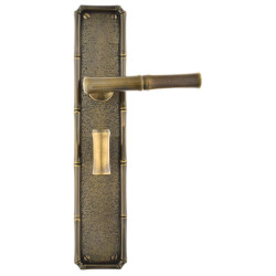 Von Morris 98151 Bamboo Escutcheon Set With Bamboo Lever, Entry Mortise
