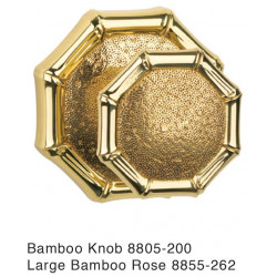 Von Morris 90520/55262 Bamboo Knob With Large Bamboo Rose, Entry Mortise