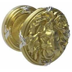 Von Morris 90332/52172 Large Ribbon & Reed Knob With Small Ribbon & Reed Rose, Entry Mortise