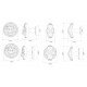 Von Morris 90328/52172 Small Ribbon & Reed Knob With Small Ribbon & Reed Rose, Entry Mortise