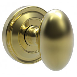 Von Morris 90125/50262 Large Oval Knob With Large Traditional Rose, Entry Mortise
