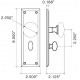Von Morris 8120 Small Abington Escutcheon Set With Mushroom Knob, Dummy Trim