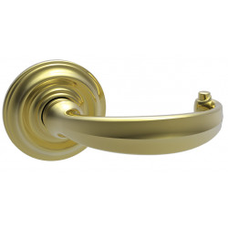 Von Morris 28012 Leaf Lever With Large Colonial Rose, Tubular Latch Sets