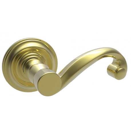 Von Morris 26012 Curved Lever With Large Colonial Rose, Tubular Latch Sets