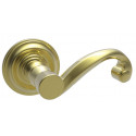 Von Morris 26012 Curved Lever With Large Colonial Rose, Tubular Latch Sets