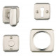 Von Morris 04241 Art Deco Knob With Small Art Deco Rose, Tubular Latch Sets