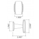 Von Morris 04241 Art Deco Knob With Small Art Deco Rose, Tubular Latch Sets