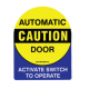 Entrematic W5-628 Caution Automatic Door/Activate Switch To Operate Combo Decal
