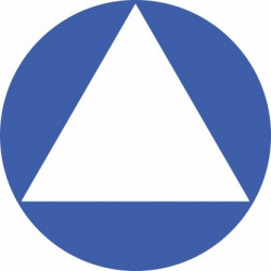 Rockwood BFM624 BFM Series Molded Plastic Signs-Blue Finish