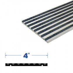 Legacy Manufacturing 34763MA Rubber Grip Adjustable Threshold (4" by 1/4"), Finish-Mill Aluminum