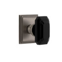 Grandeur Carre Square Rossette w/ Black Baguette Crystal Knob