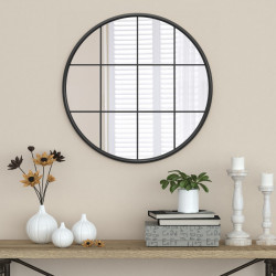 Bain Signature Sorento Round Window-Pane Mirror
