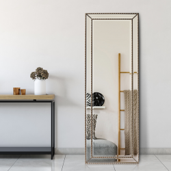 Bain Signature Nolta Rectangular Beaded Decorative Mirror