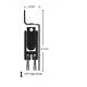 NGP 221WHSS Stainless Steel Automatic Door Bottom with Nylon Brush Seal
