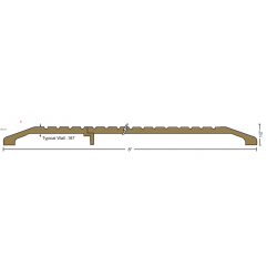 NGP 428BR Architectural Bronze Saddle Threshold, 1/2" x 8"