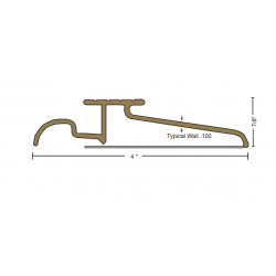 NGP 484BR Architectural Bronze Interlocking Threshold, 7/8" x 4"