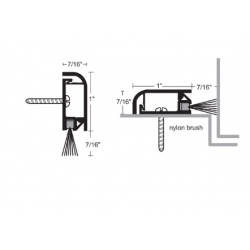 NGP 675 Concealed Fastener Nylon Brush Perimeter Seal or Sweep