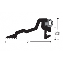 NGP 884B/S Extended Width Threshold Bumper Edge, 7/8" x 2"