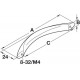 Hafele 109.72. Handle Zinc 8-32 CTC 96MM