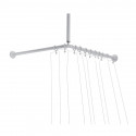 Ponte Giulio G40JRS11 L-Shaped, Corner Shower Curtain Rod w/ 16 Rings