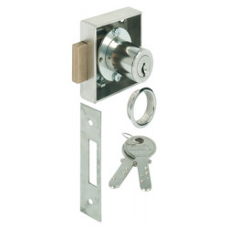 Hafele 230.06.224 Kaba Deadbolt Lock 8 Steel Nickel Plated 25MM KD