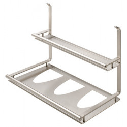 Hafele 521.61.626 Wine Bottle and Glass Shelf, Backsplash Railing System