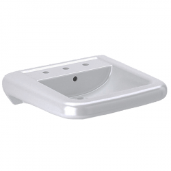 Sloan SS-3865 Vitreous China Wall Hung Lavatory 21" x 20" Ledgeback, Centerset-8"