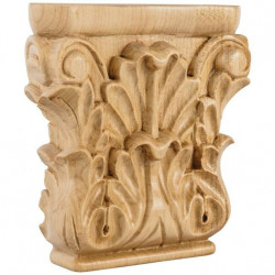 Hardware Resources CAP2 Acanthus Capital, 4 3/4" W x 1 1/4" D x 4 3/4" H