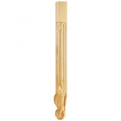 Hardware Resources CL-3 French Cut Corner Leg, 2 3/4" W x 2 3/4" D x 35 1/4" H