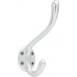Peter Pepper 2073 Hat & Coat Hook - Natural Anodized Aluminum