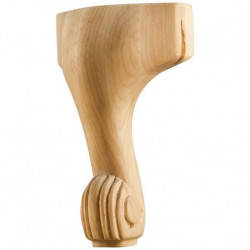 Hardware Resources WLFC60 French Cut Center Leg, 4 3/4" W x 4 1/2" D x 6" H