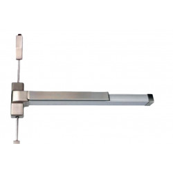 Gaab Locks T342H06S Panic Exit Device Surface Vertical Rod, 2 Pt Latching, Stainless Steel, Reversible, UL 10C