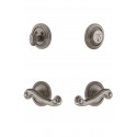 Grandeur Circulaire Rosette w/ Newport Lever & Matching Deadbolt