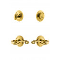 Grandeur Circulaire Rosette w/ Portfino Lever & Matching Deadbolt