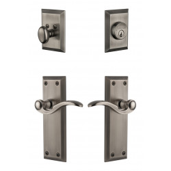 Grandeur Fifth Avenue Long Plate w/ Bellagio Lever & Matching Deadbolt