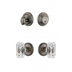 Grandeur Georgetown Rosette w/ Baguette Crystal Knob & Matching Deadbolt