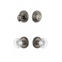 Grandeur Georgetown Rosette w/ Bordeaux Crystal Knob & Matching Deadbolt