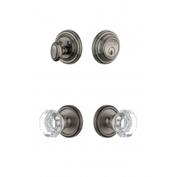 Grandeur Georgetown Rosette w/ Chambord Crystal Knob & Matching Deadbolt