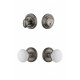 Grandeur Georgetown Rosette w/ Hyde Park Porcelain Knob & Matching Deadbolt