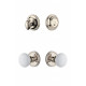 Grandeur Georgetown Rosette w/ Hyde Park Porcelain Knob & Matching Deadbolt