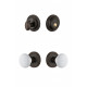 Grandeur Georgetown Rosette w/ Hyde Park Porcelain Knob & Matching Deadbolt