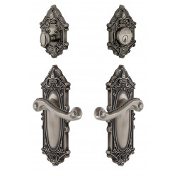 Grandeur Grande Victorian Long Plate w/ Newport Lever & Matching Deadbolt