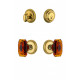 Grandeur Newport Rosette w/ Amber Baguette Crystal Knob & Matching Deadbolt
