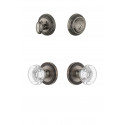 Grandeur Newport Rosette w/ Bordeaux Crystal Knob & Matching Deadbolt