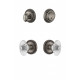 Grandeur Newport Rosette w/ Burgundy Crystal Knob & Matching Deadbolt
